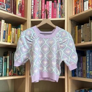 80s style crop sweater NWT